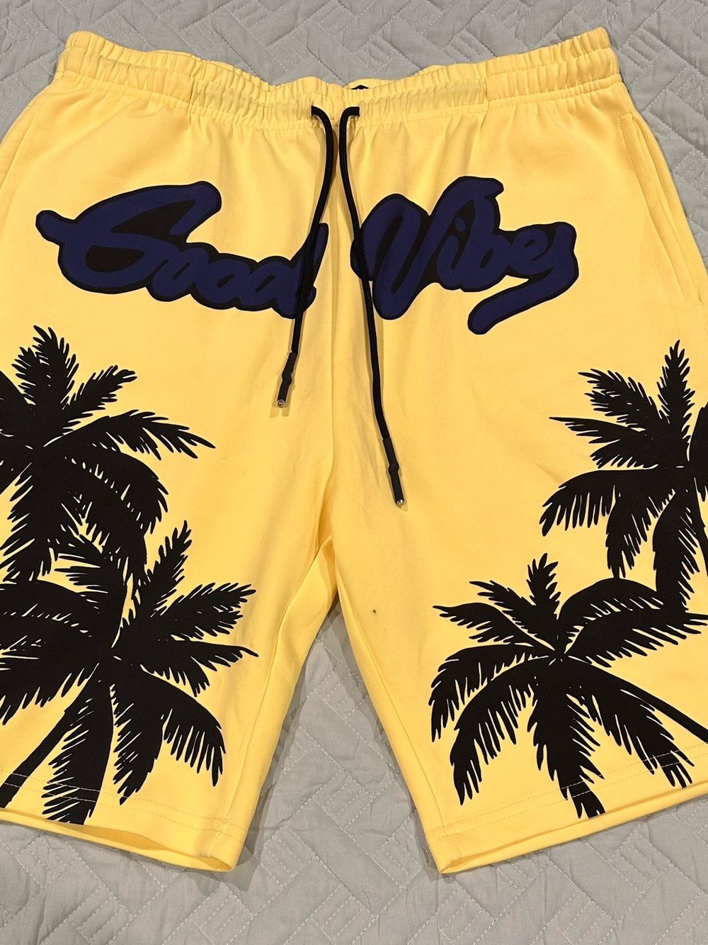 Good Vibes Yellow Men’s Board Shorts